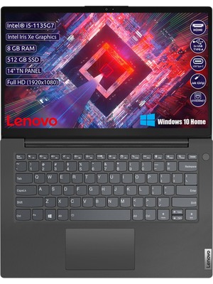 Lenovo V14 ITL Gen2 Intel Core i5 1135G7 8GB 512GB SSD Windows 10 Home 14" FHD Taşınabilir Bilgisayar 82KA0027TX