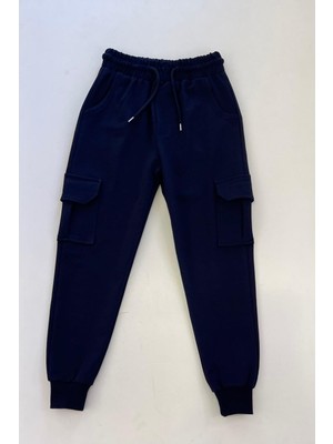 Poyraz Unisex Kargo Cepli Okula Uygun Eşofman Altı Kalıp Küçük