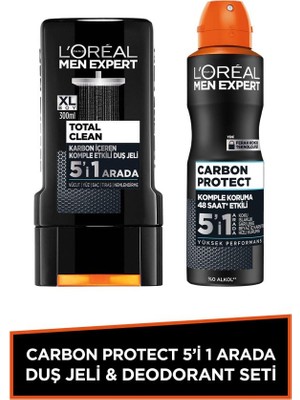 L'Oréal Paris Men Expert 150 ml Deodorant & Duş Jeli Seti Ferah Koku ile 48 Saat Koruma