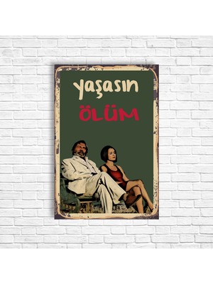 Trend Poster Haluk Bilginer Yaşasın Ölüm Retro Ahşap Poster