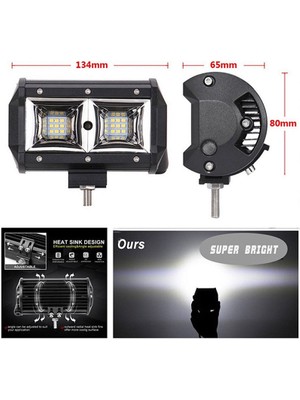 Techmaster 18 Ledli 54w Metal Kasalı Off Road Gündüz Yayıcı Sis Lambası 12v