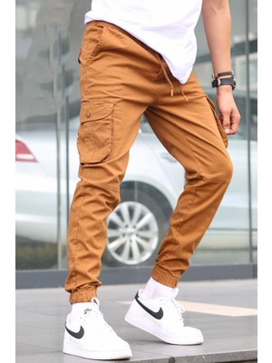 Madmext Camel Slim Fit Jogger Pantolon 5740