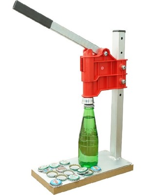 Silimo Şişe Kapatma Aleti Soda Gazoz Kapağı Kapama Makinası 200 Adet Kapak