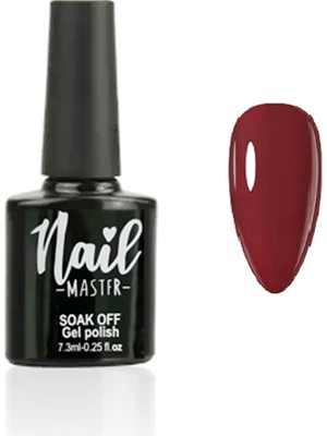 Nail Master M555 Kalıcı Oje Burgonya Kırmızı 7,3 ml Parlak Görünüm ve Tek Katta Kapatma Özelliği