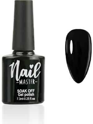 Nail Master Kalıcı Oje 7,3ml Siyah Parlak Görünüm ve Tek Katta Kapatma Özelliği