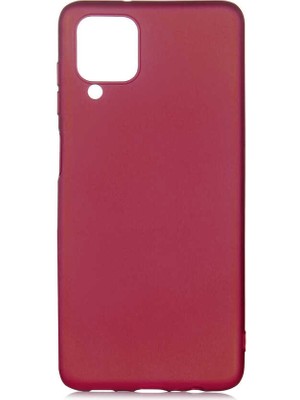 Galaxy M12 Kılıf Silikon Yumuşak Dokulu Premium- Mürdüm