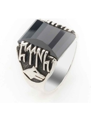 925 Gümüş 925 Ayar Gümüş Göktürkçe Türk Detaylı Erkek Yüzük