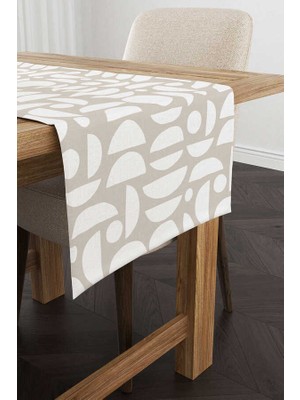 Cango Home Krem Beyaz Bohem Iskandinav Geometrik Desenli Dijital Baskılı Runner CGH1212-RN