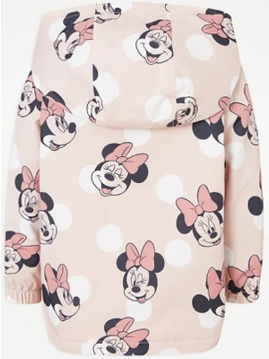 George Kız Çocuk Disney Minnie Mouse Baskılı Ince Polar Astarlı Pembe Mac - Yağmurluk