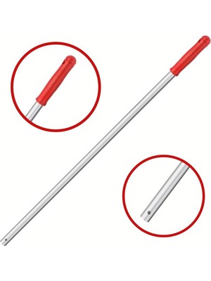 Mulpex Premium  Alüminyum Eloksallı Sap, Delikli 140 cm Kırmızı