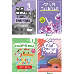 Tudem Yayınları 1. Sınıf Tüm Dersler Soru Bankası Bilsem ve Dikkat ve Zeka Kitabı