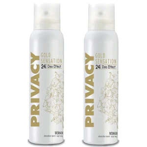 2 Adet Kadın Deodorant Privacy  Gold Sensation 150 Ml