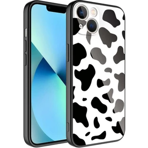 Apple iPhone 13 Uyumlu Kılıf Iç Yüzeyi Kadife Kamera Korumalı Parlak Renkli Desenli Kılıf