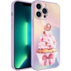 Apple iPhone 12 Pro Max Uyumlu Kılıf Iç Yüzeyi Kadife Kamera Korumalı Parlak Renkli Desenli Kılıf