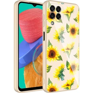 Samsung Galaxy M33 Uyumlu Kılıf Iç Yüzeyi Kadife Kamera Korumalı Parlak Renkli Desenli Kılıf