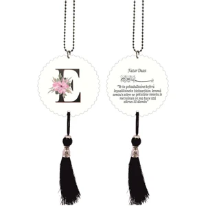 Lizpo Decor E Harfli ve Nazar Ayetli Dikiz Ayna Süsü Model 1