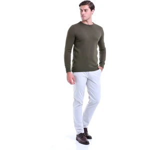 Erkek Yeşil Bisiklet Yaka Regular Fit Triko Kazak