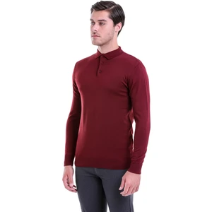 Erkek Kiremit Klasik Polo Yaka Regular Fit Triko