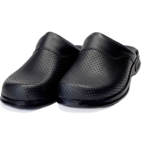 Erkek  Deri Siyah Sabo Terlik