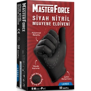 Has - Pet Masterforce Siyah Nitril Eldiven L