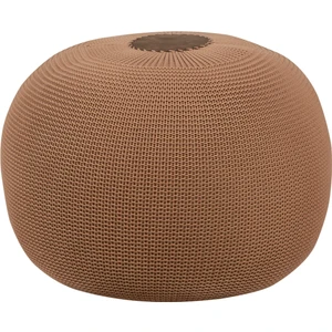 Ems Casa El Yapımı Yayvan Örgü Puf Tarçın