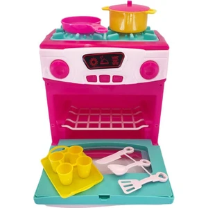 Birlik Oyuncak Kutulu Ocaklı Mini Fırın Pembe Evcilik Mutfak Oyun Seti