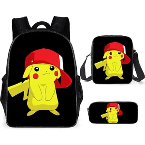 Jimmy Fois Pokémon Okul Çantası Üç Parçalı Set (Yurt Dışından)