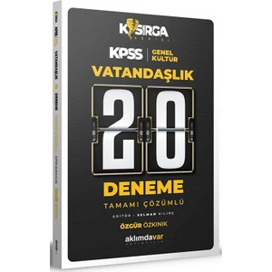 Aklımdavar Yayıncılık KPSS Vatandaşlık Tamamı Çözümlü 20 Deneme