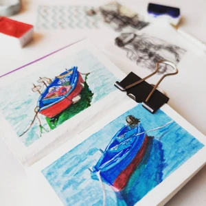 Minyatürler Için Eskiz Defteri Suluboya ve Grafik Için Mini Sketchbook