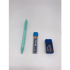Pastel-X 0.7 Versatil Kalem + Gıpta 0.7 2b 60MM Uc + Gıpta Premium Mavi Sınav Silgisi