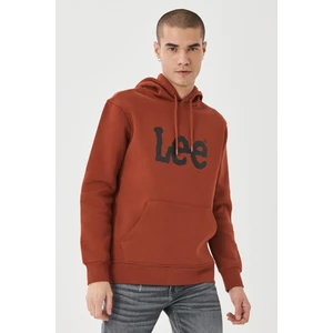 L212021810 Erkek Kiremit Kapüşonlu Sweatshirt