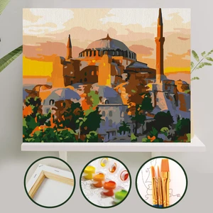 Palmiye Hobi Sanat Sayılarla Boyama Tuval Seti Fırça Boya Dahil (Çıtalı) 40x50 CM - Ayasofya