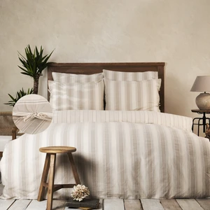 Karaca Home Naturel Line Jerardo Bej Armur Çift Kişilik Nevresim Takımı