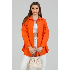 Kadın Oversize Uzun Basic Gömlek