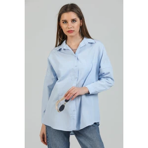 Kadın Oversize Uzun Basic Gömlek