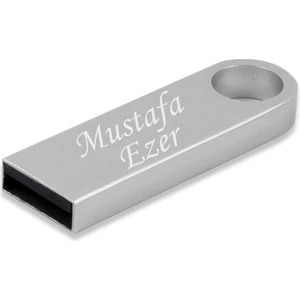 Sedef Silver Kişiye Özel Anahtarlık Zincirli Hediyelik Kutulu USB Flash Bellek 32 GB
