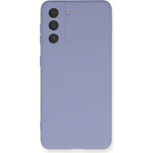 Case World Samsung Galaxy S21 Fe ile Uyumlu Kapak Içi Kadife Kamera Korumalı Lansman Silikon ile Uyumlu Kılıf - Lila
