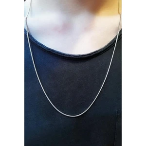 Trend Collection Unisex Gümüş Ince Yılan Model Zincir Kolye 70 cm