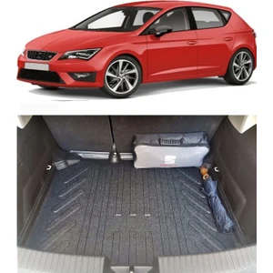 Born Garage Seat Leon Bagaj Havuzu 2013-2020 Özel Üretim Kokusuz 3D Kauçuk