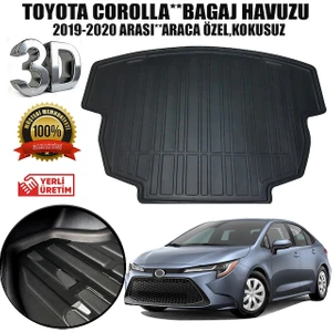 Born Garage 2020 Toyota Corolla Bagaj Havuzu Tam Uyumlu Kauçuk