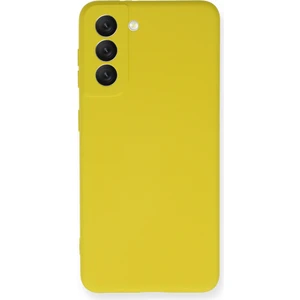 Case World Samsung Galaxy S21 Fe ile Uyumlu Kapak Içi Kadife Kamera Korumalı Lansman Silikon ile Uyumlu Kılıf - Sarı
