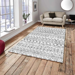 Meka Home Etnik Model Lastikli Halı Örtüsü