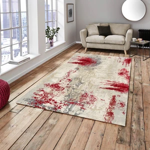 Meka Home Yeni Kırmızı Jet Model Lastikli Halı Örtüsü