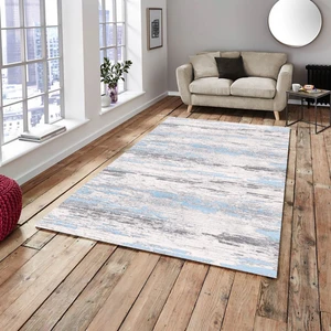 Meka Home Mavi Firuze Model Lastikli Halı Örtüsü