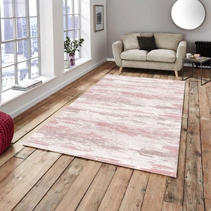 Meka Home Pembe Firuze Model Lastikli Halı Örtüsü