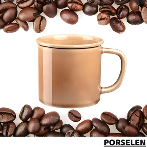 Milena Life Porselen Kupa Bardak Kahverengi 250 ml