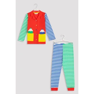 Çok Renkli Erkek Çocuk U. Pen Pijama Takımı