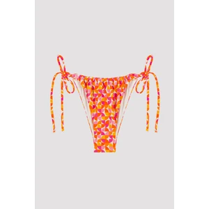 Çok Renkli Desenli Retro Bağlamalı Bikini Altı