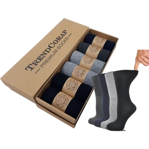 Trendcorap Premium 6'lı  Lastiksiz Pamuklu Şeker Çorabı 35-40