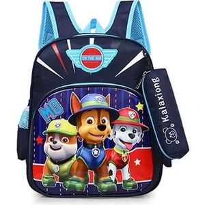 Nickelodeon Boy Paw Devriyesi Sırt Çantası, Okul Sırt Çantası, Çıkarılabilir Eşleştirme Kalem Kılıflı Karikatür Okul Çantası (Blue2) (Yurt Dışından)